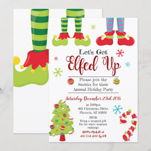 Laten we Elf Xmas met kerstfeest opruimen Kaart