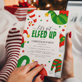 Laten we Elfachtig worden | Kerstfeestje Kaart