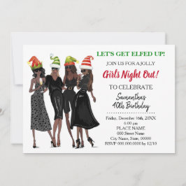 Laten we Elfed Up Kerstavond uit Verjaardag Kaart