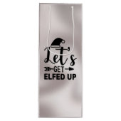 Laten we Elfed Up Wine Gift Bag kopen Wijn Cadeautas (Voorkant)
