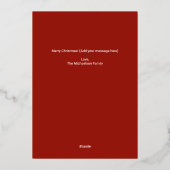 Laten we Elfing Merry Elf kerstgoud halen Folie Feestdagenkaart (Achterkant)