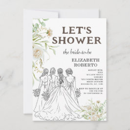 Laten we Elizabeth Pampas Grass Vrijgezellenfeest Kaart