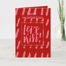 Laten we elkaar kussen Ik hou van je Valentijnsdag