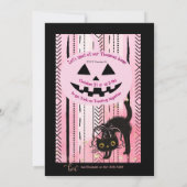 "Laten we elkaar ontmoeten" Kinder Halloween-truc- Kaart (Achterkant)