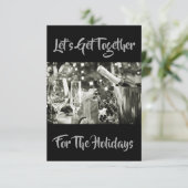 "Laten we elkaar ontmoeten" MOOIE ZILVEREN UITNODI Kaart (Staand voorkant)