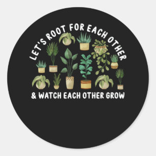 Laten we elkaars voet volgen en elkaar bekijken ronde sticker