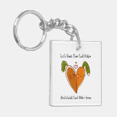 Laten we elkaars wortel bekijken en elkaar bekijke sleutelhanger (Voorkant Links)