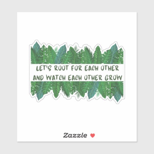 Laten we elkaars wortel bekijken en elkaar bekijke sticker (Vel)