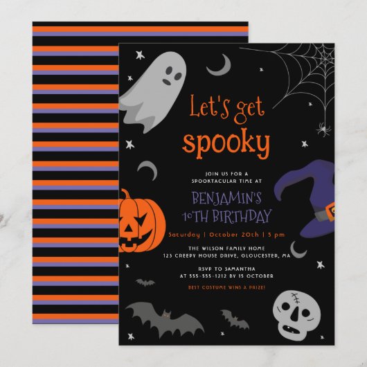 Laten we elke dag van de zondag een spleet hallowe kaart (Voorkant / Achterkant)