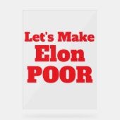 Laten we Elon arm maken, Amerika herstellen Acryl Bord (Voorkant)