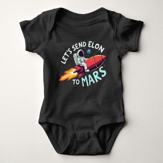 Laten we Elon naar Mars Baby sturen Romper (Voorkant)