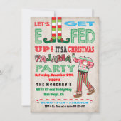 Laten we Elveelheid oppakken aan de kerstpartij Kaart (Voorkant)