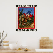 Laten we Em gaan halen - Amerikaanse mariniers Poster (Keuken)