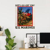 Laten we Em gaan halen - Amerikaanse mariniers Poster (Thuiskantoor)