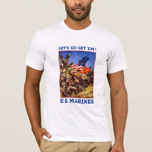 Laten we Em halen. Amerikaanse mariniers T-shirt