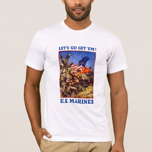 Laten we Em halen. Amerikaanse mariniers T-shirt (Voorkant)