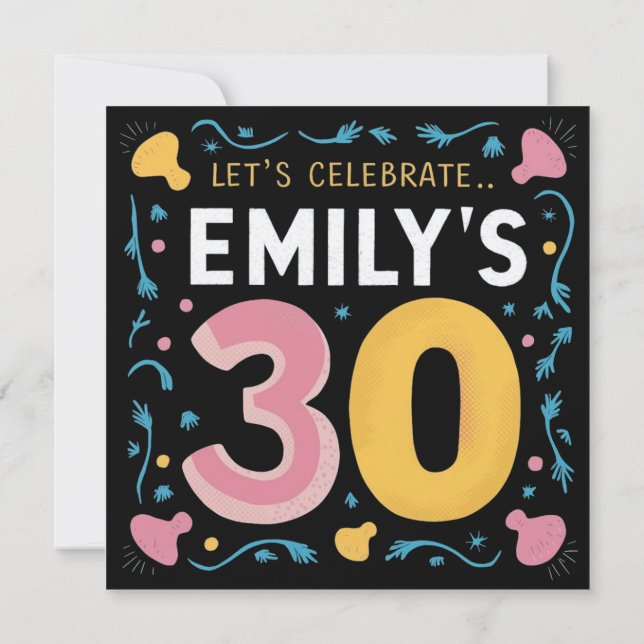 Laten we Emily's Big 30 vieren! (Achterkant)