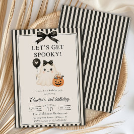 Laten we eng cute spook Halloween verjaardag krijg Kaart