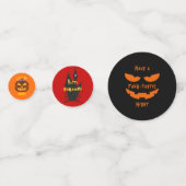 Laten we eng Halloween zijn Jack 'o Lantern Con Confetti (Achterkanten)