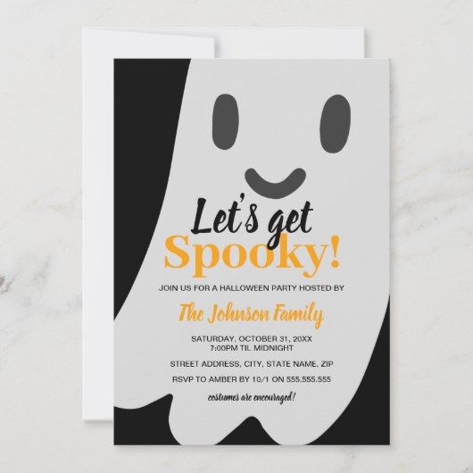 Laten we eng spook Halloween worden Kaart (Voorkant)