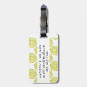 Laten we er eens over praten | Limoen Patroon Bagagelabel (Achterkant verticaal)