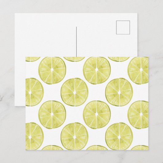 Laten we er eens over praten | Limoen Patroon Briefkaart (Voorkant / Achterkant)