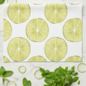 Laten we er eens over praten | Limoen Patroon Theedoek (Gevouwen)