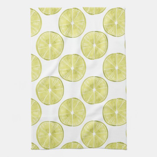 Laten we er eens over praten | Limoen Patroon Theedoek (Verticaal)