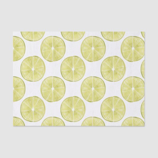 Laten we er eens over praten | Limoen Patroon Tissuepapier (Voorkant)