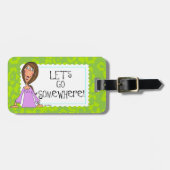 Laten we ergens heen gaan bagagelabel (Voorkant horizontaal)