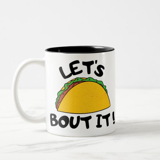 Laten we erover praten tweekleurige koffiemok (Links)