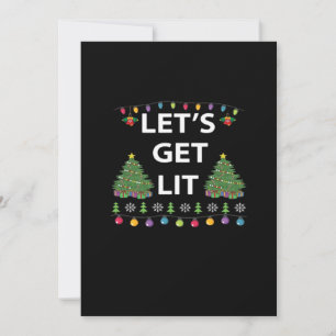 Laten we essentieel grappige quote aansteken feestdagenkaart