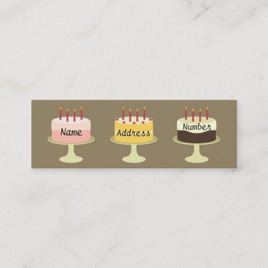 Laten we eten! contactkaartje (Voorkant)