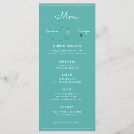 Laten we eten! | Desert Cactus Bloom 5 Cursus Brui Menu (Voorkant)