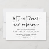 Laten we eten, Drinken en repetities, repetitief d Kaart (Voorkant)