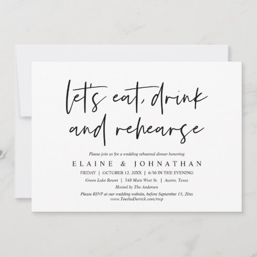 Laten we eten, Drinken en repetities, repetitief d Kaart (Voorkant)