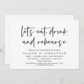 Laten we eten, Drinken en repetities, repetitief d Kaart (Voorkant / Achterkant)