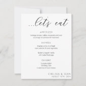 Laten we eten Elegant Bruiloft Receptie Menu (Voorkant)