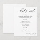 Laten we eten Elegant Bruiloft Receptie Menu (Voorkant / Achterkant)