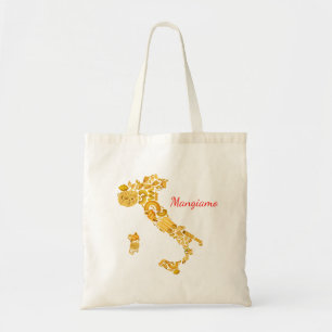 Laten we eten - Italiaanse pasta Canvas tas