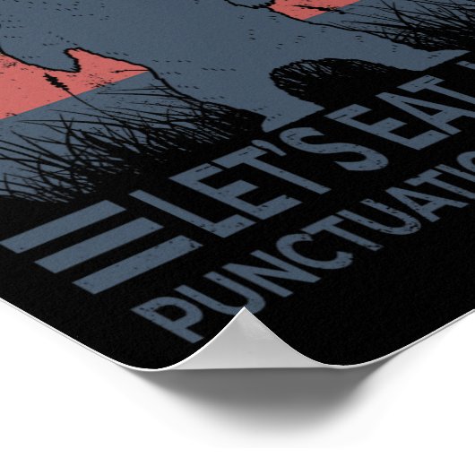 Laten we eten Kinder interpunctie redt levens Grap Poster (Hoek)