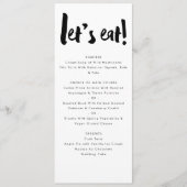 Laten we eten moderne gedurfde borstel belettering menu (Voorkant)