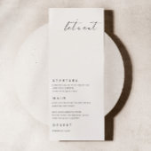 Laten we eten moderne minimalistische bruiloft men menu