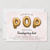 Laten we eten tot we POPPEN! Thanksgiving-binnenpa Kaart (Voorkant)