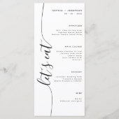 Laten we eten Verticaal Script Elegant Bruiloft Me Menu (Voorkant)