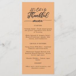 Laten we eten & zijn dankbare Oranje Thanksgiving Menu