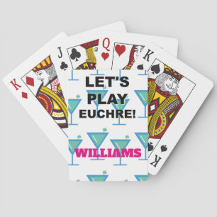 Laten we Euchre spelen! Martini Design Pokerkaarten