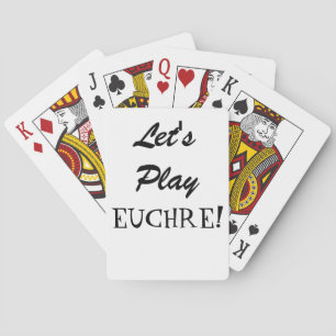 Laten we Euchre spelen! Pokerkaarten