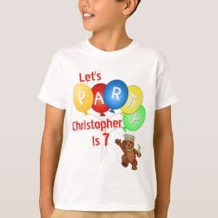 Laten we feest 7e verjaardag Beer Prins T-shirt