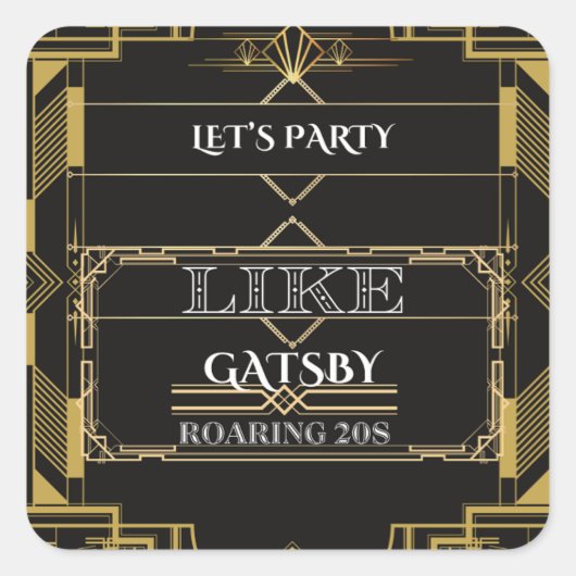 Laten we feest als Gatsby Sticker (Voorkant)